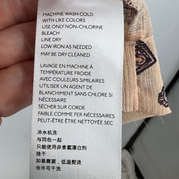 Free People Turn Turn Balloon Sleeve Printed Mini Swing Dress Size Small - Picture 8 of 14